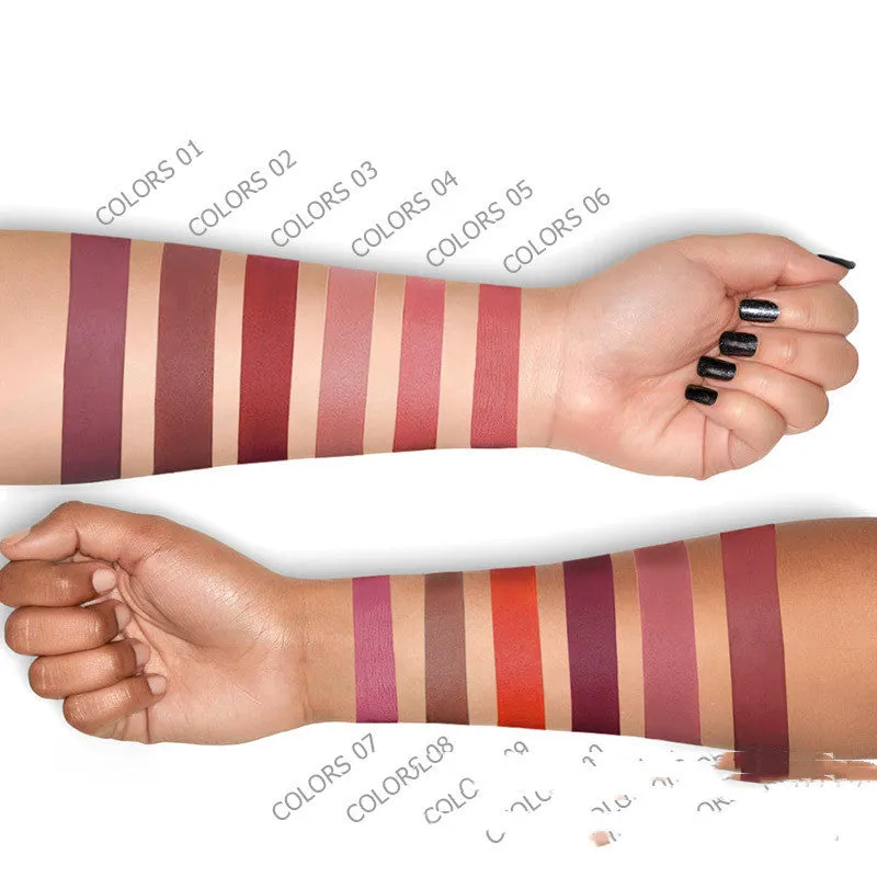 12 Color Matte Lip Gloss Set - Long Lasting, Vegan, Hydrating
