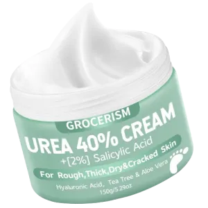 40% Urea Deep Moisturizing Cream 150g - Premium Callus Remover, Foot, Hand & Body Lotion with Hyaluronic Acid, Tea Tree & Aloe Vera for Soft Skin
