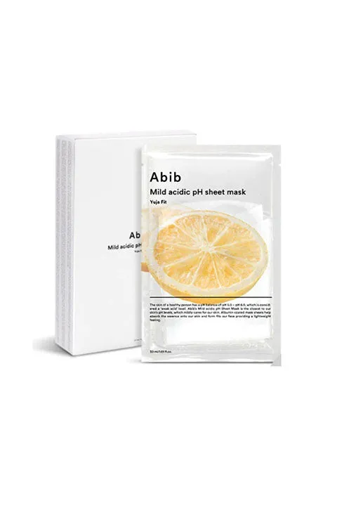 [Abib] Mild Acidic pH Sheet Mask Yuja Fit 1Sheet Or 1Box(10Sheet)