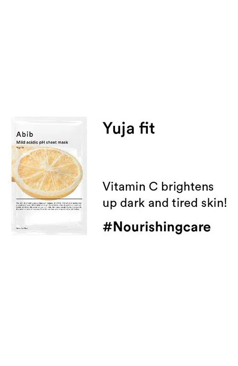 [Abib] Mild Acidic pH Sheet Mask Yuja Fit 1Sheet Or 1Box(10Sheet)