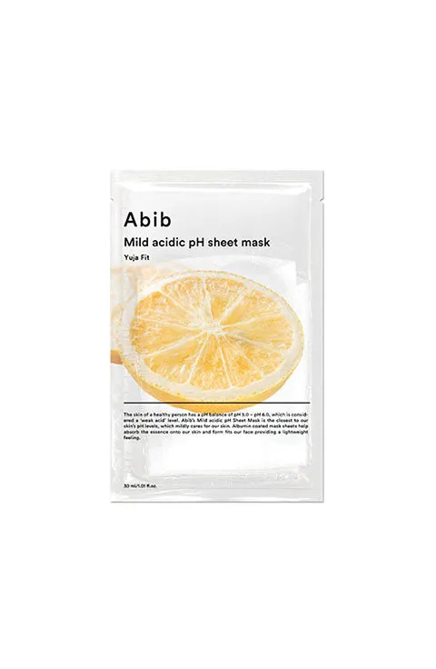 [Abib] Mild Acidic pH Sheet Mask Yuja Fit 1Sheet Or 1Box(10Sheet)