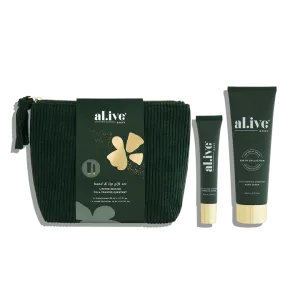 Al.ive Limited Edition Hand & Lip Gift Set - Fig & Toasted Chestnut