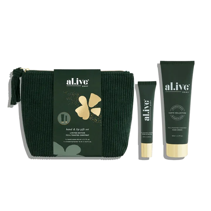Al.ive Limited Edition Hand & Lip Gift Set - Fig & Toasted Chestnut