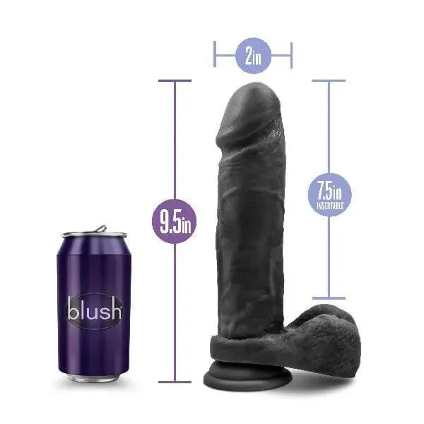 Au Naturel Bold Massive 9 Inch Dildo Black
