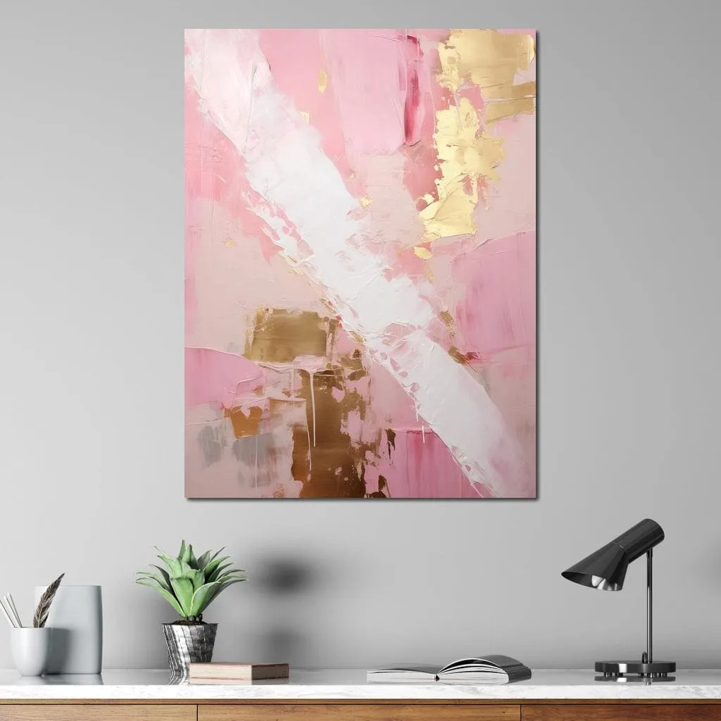 Blush Strokes and Gilded Dreams