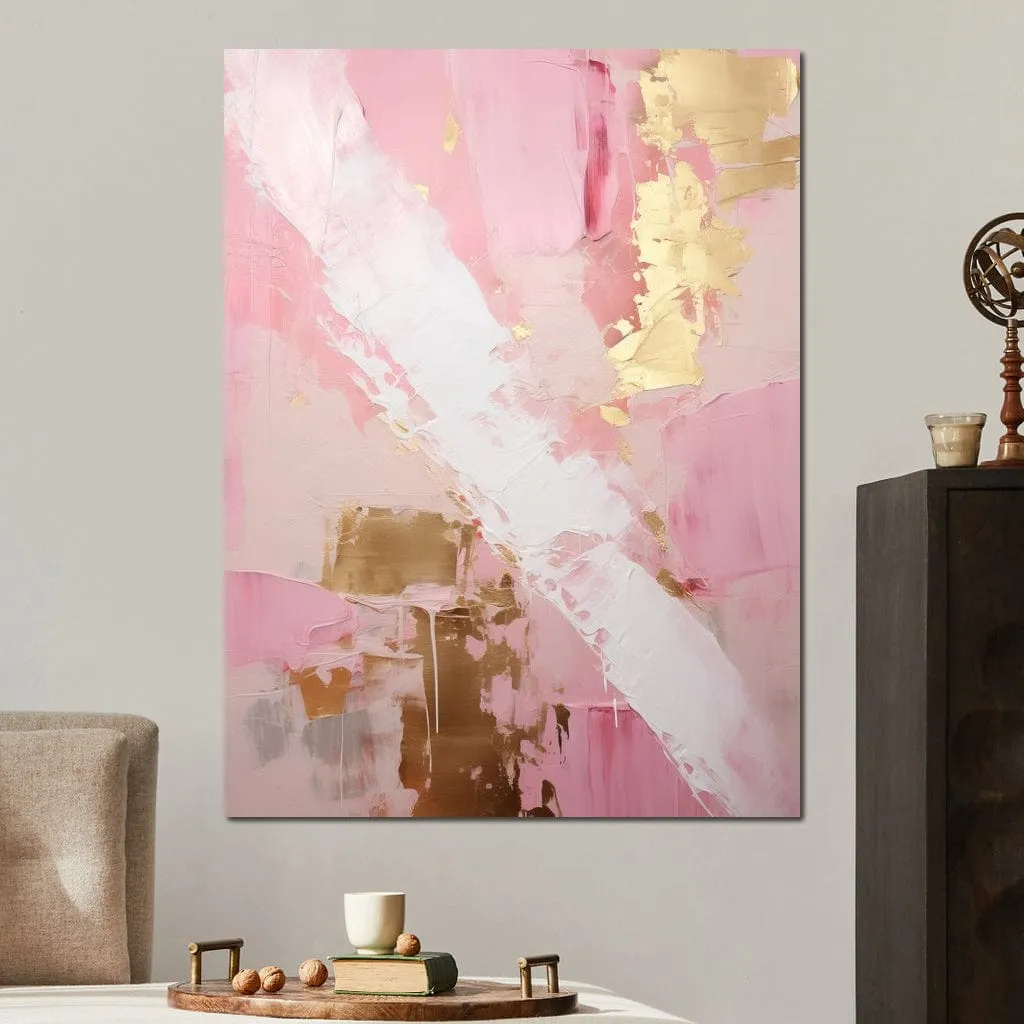 Blush Strokes and Gilded Dreams