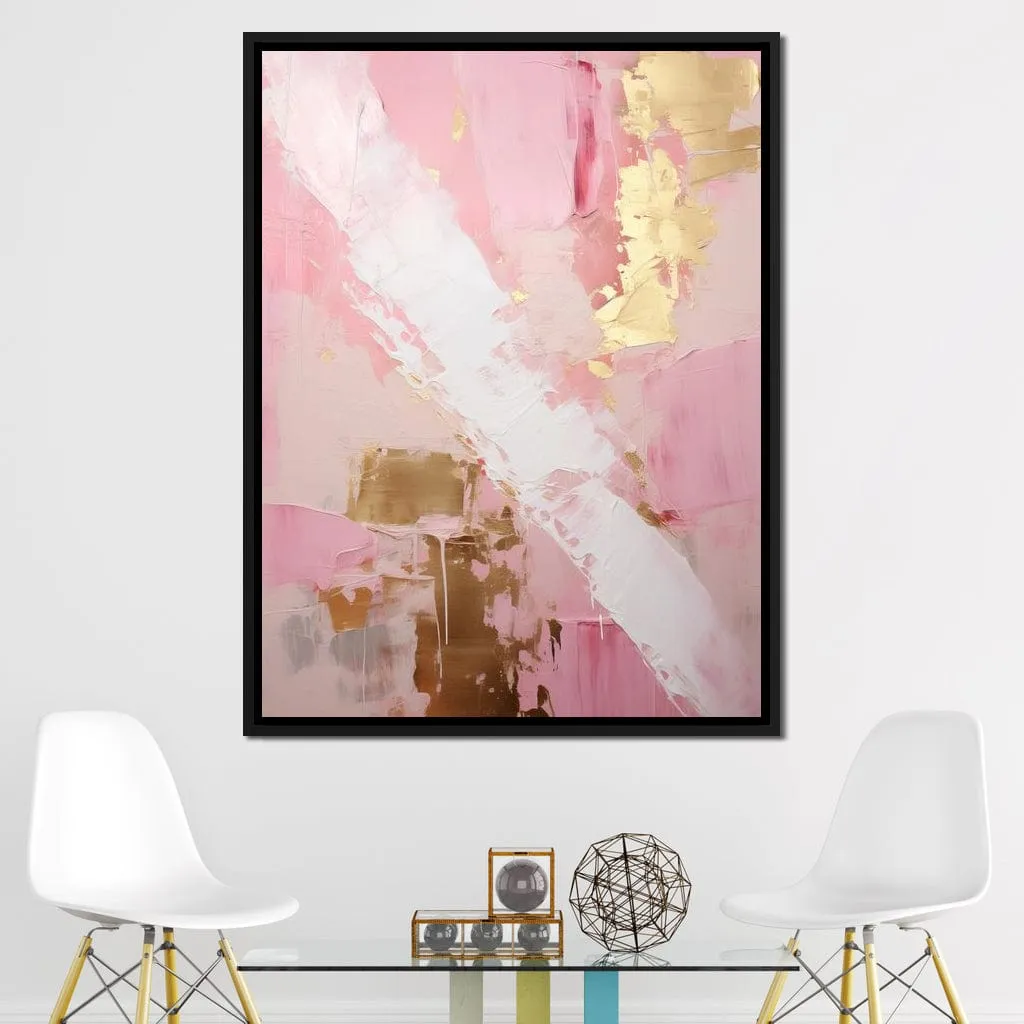 Blush Strokes and Gilded Dreams