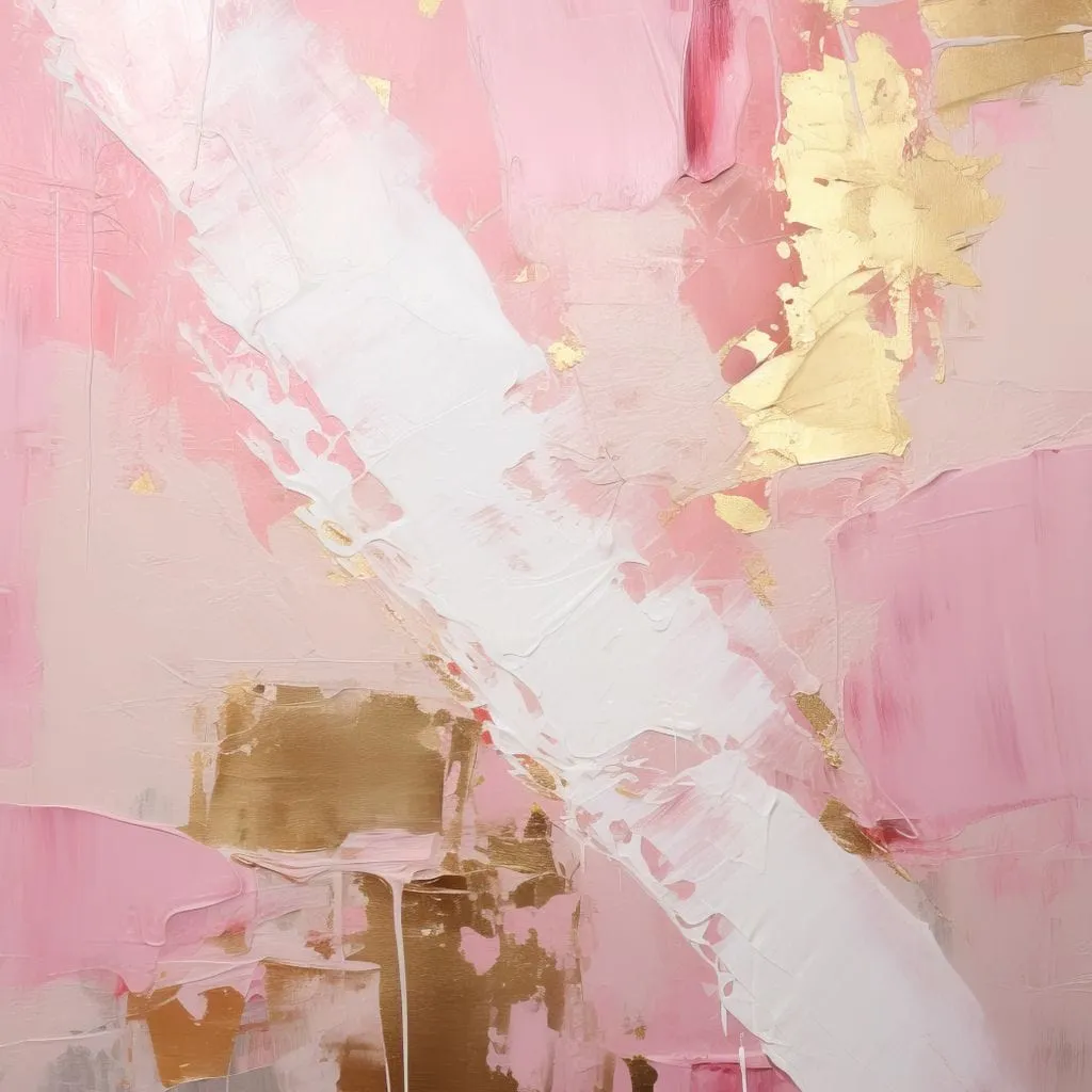 Blush Strokes and Gilded Dreams