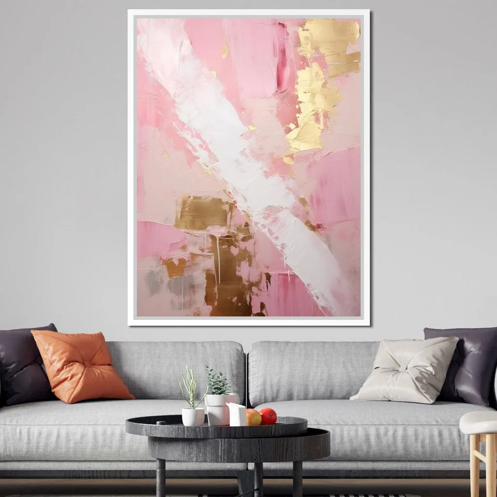 Blush Strokes and Gilded Dreams