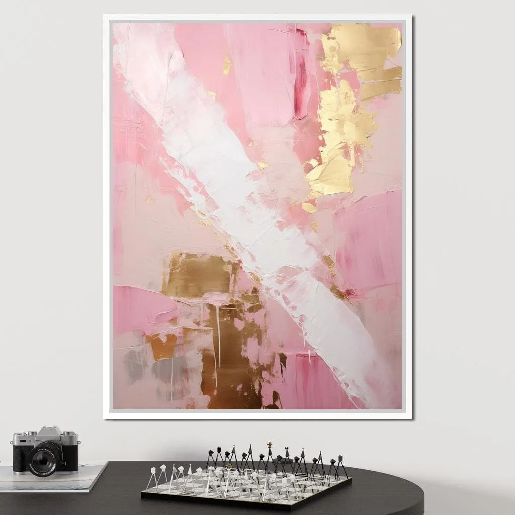 Blush Strokes and Gilded Dreams