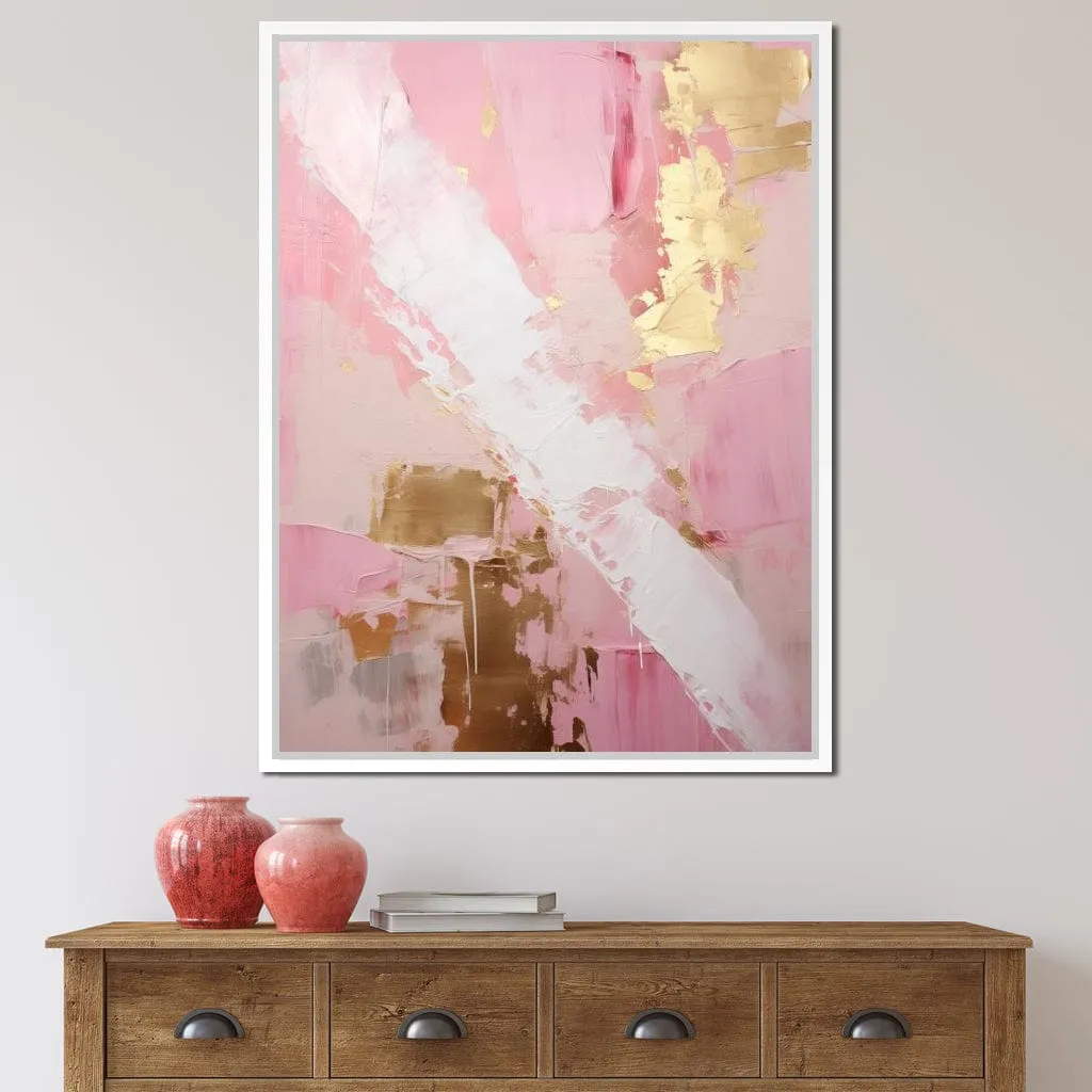 Blush Strokes and Gilded Dreams