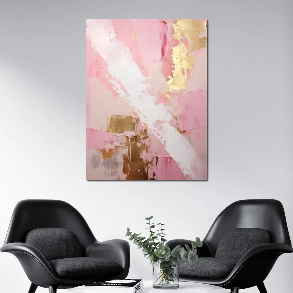 Blush Strokes and Gilded Dreams