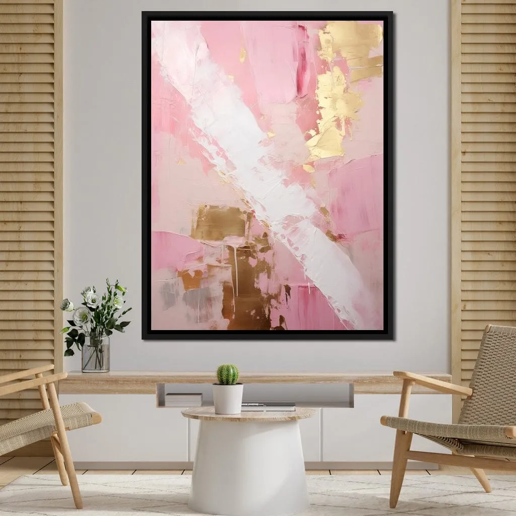 Blush Strokes and Gilded Dreams