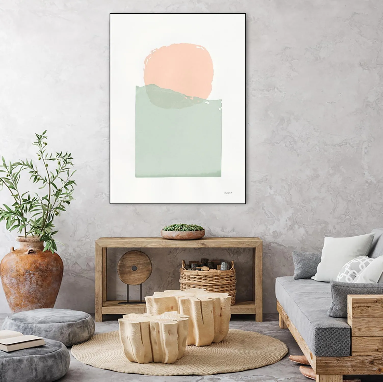 Buoyant Pink and Green