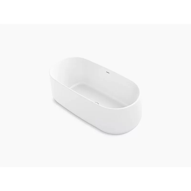 Ceric 64.94" x 31.13" x 22.88" Freestanding Bathtub in White