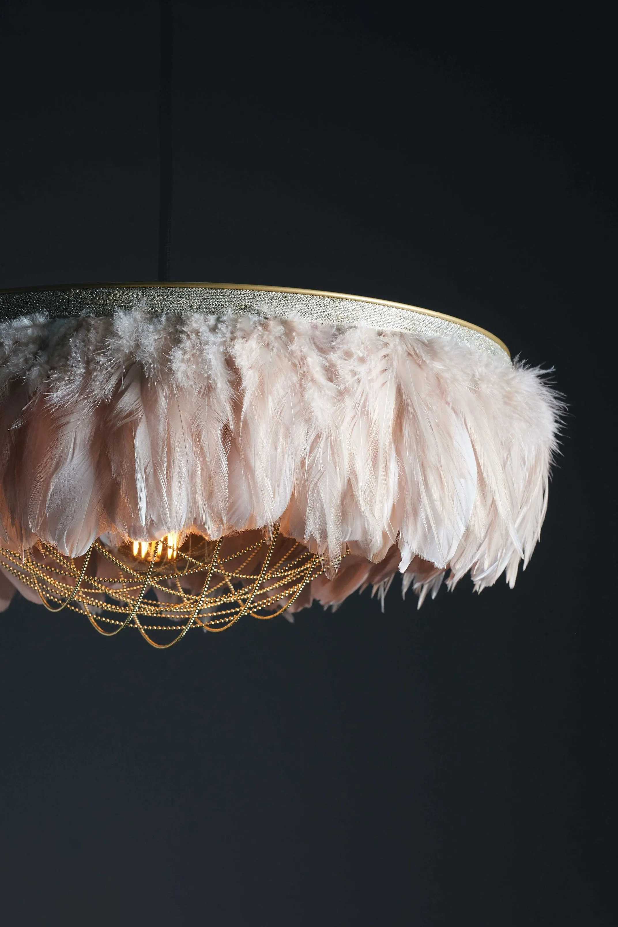 Coldharbour Lights Juliette Feather Shade - Blush Pink