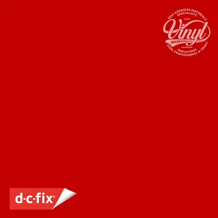 DC Fix 200-1274 Self Adhesive Cover Plain Gloss 45cmx15m Signl Red