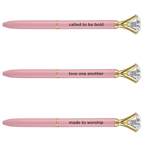 Floral Gem Pen - Blush Pink