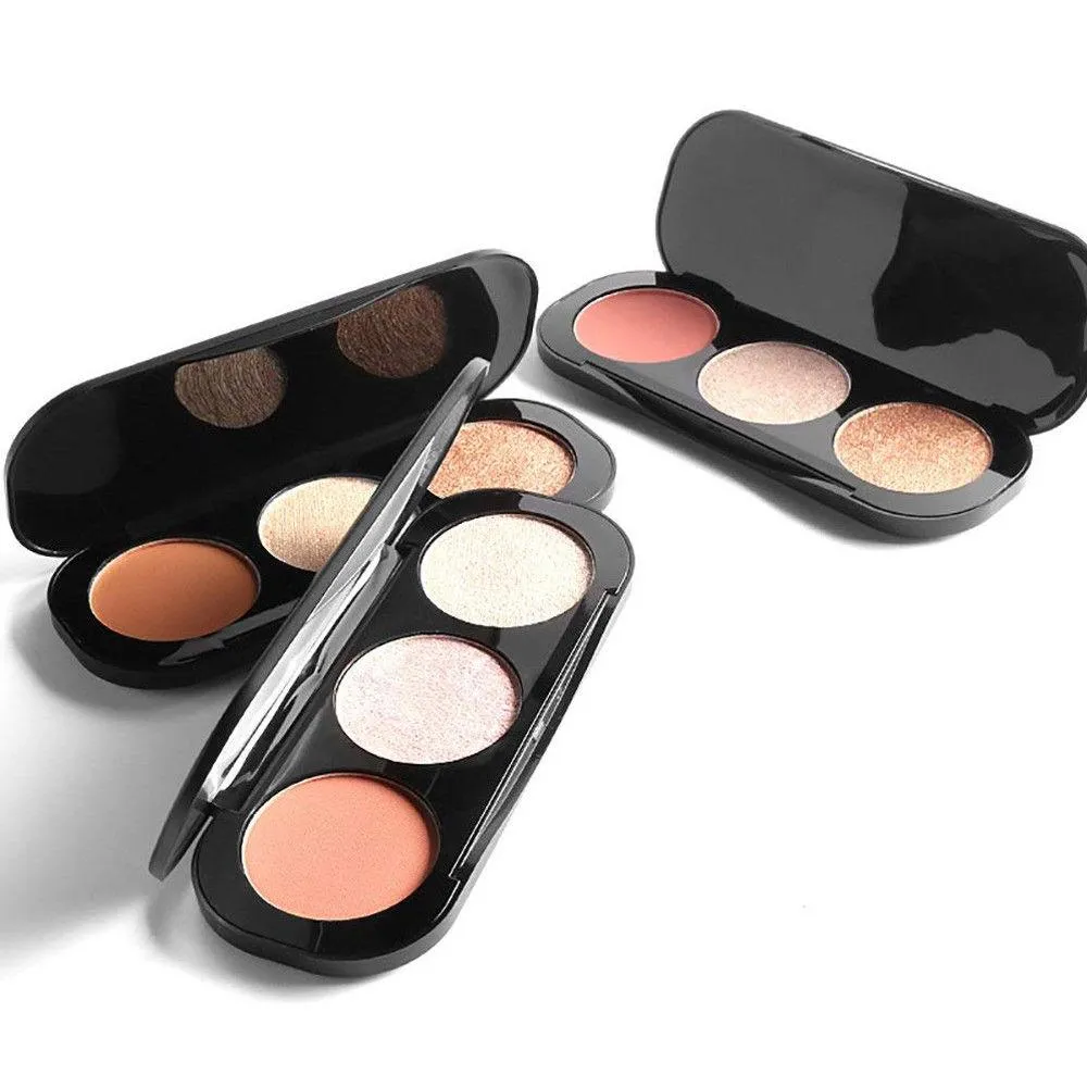 Focallure Triple Colour Blush & Highlighter Makeup Palettes - Cruelty Free!