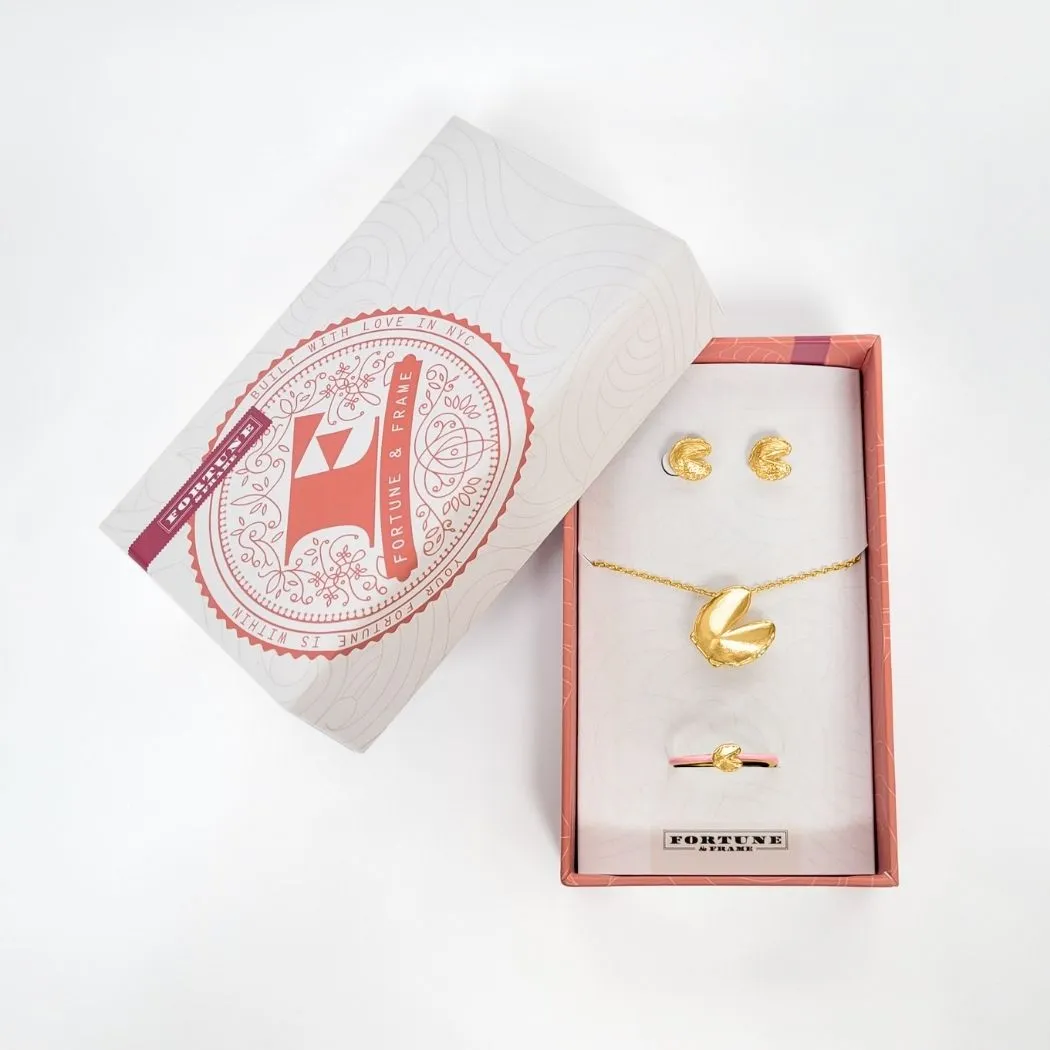 Fortune Cookie Gift Set (Blush) - Gold