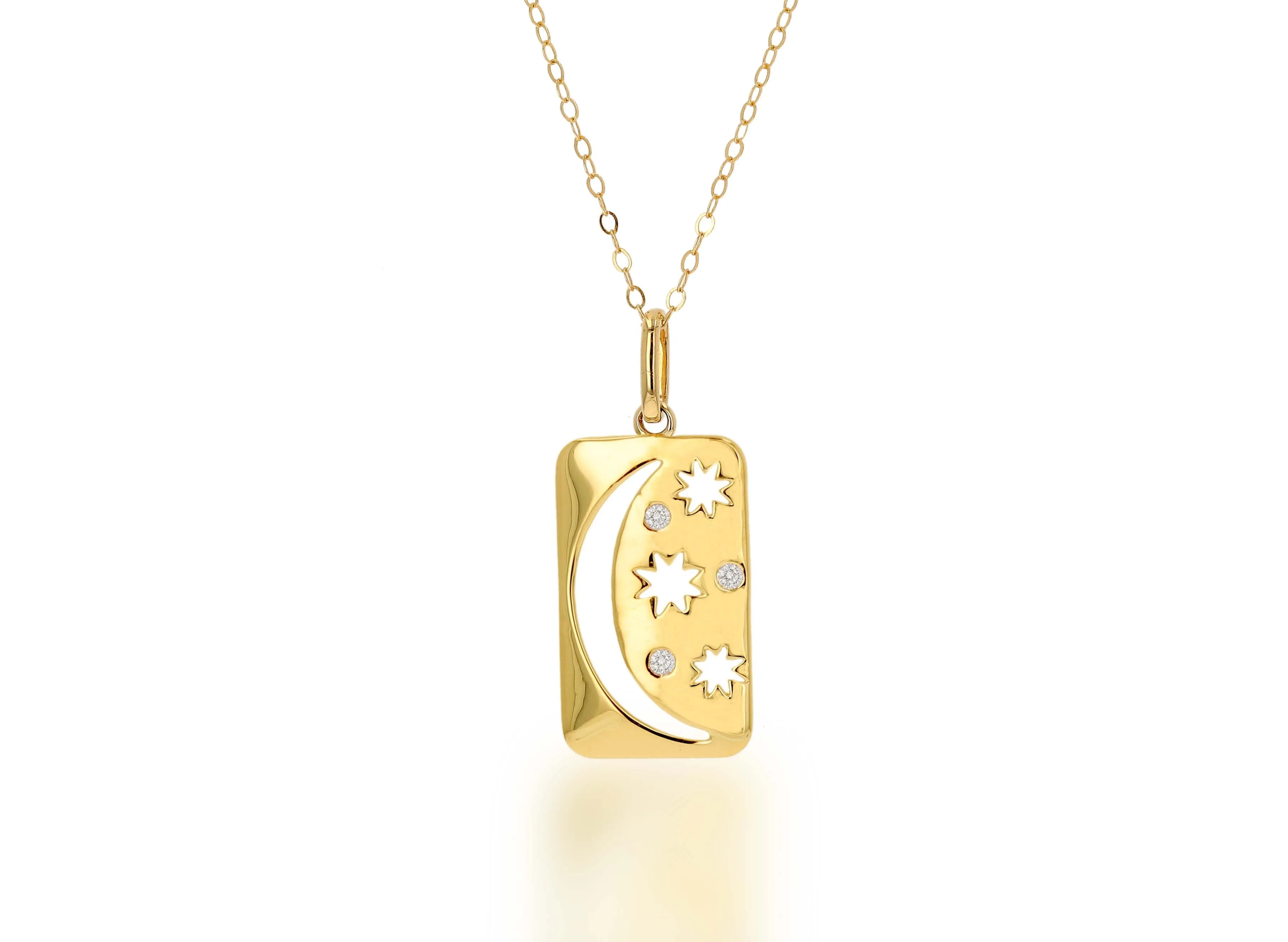 Gold and Diamond Starry Night Charm
