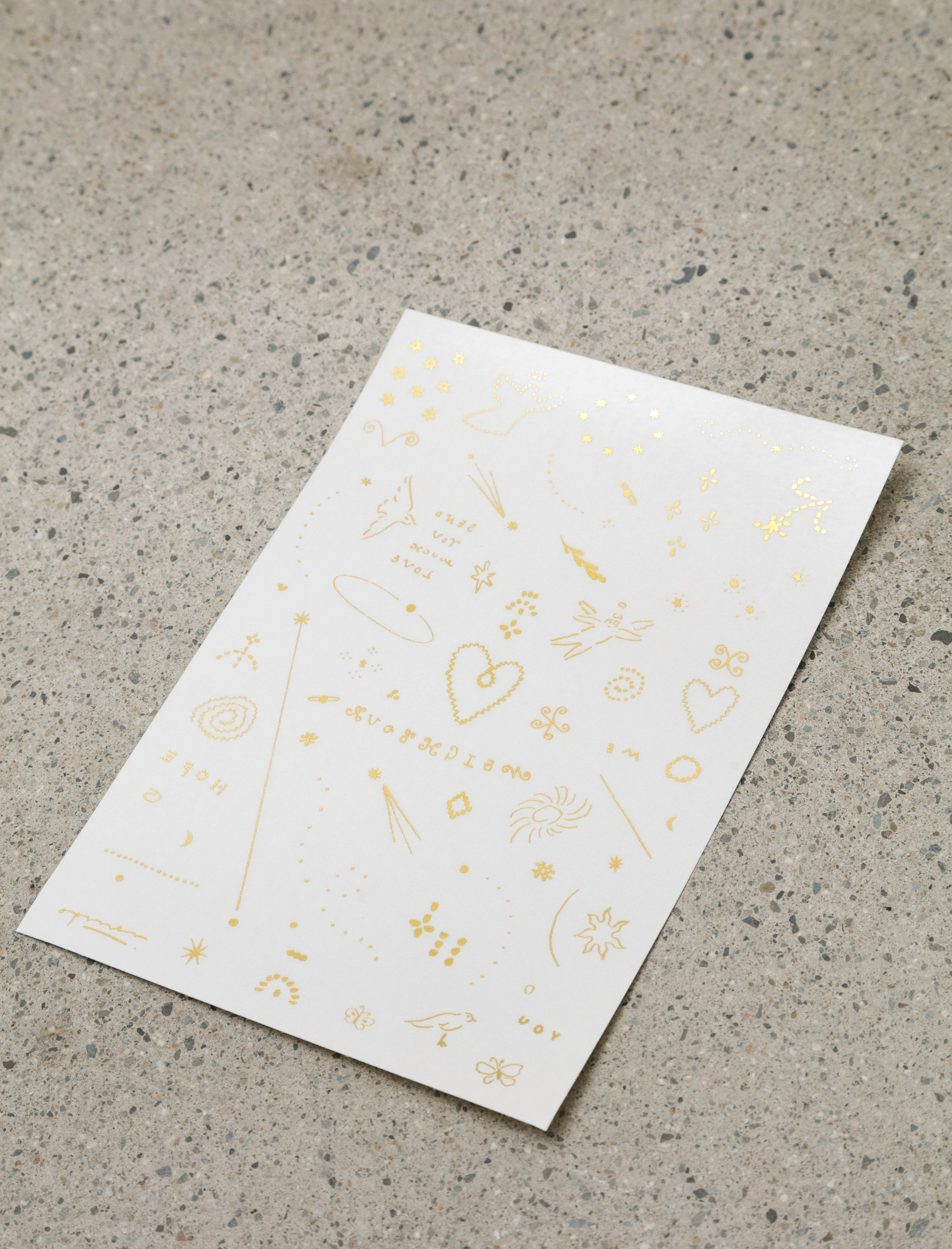 Gold Neighbour Tattoo Sheet