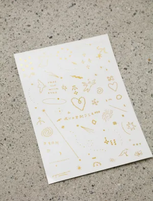 Gold Neighbour Tattoo Sheet