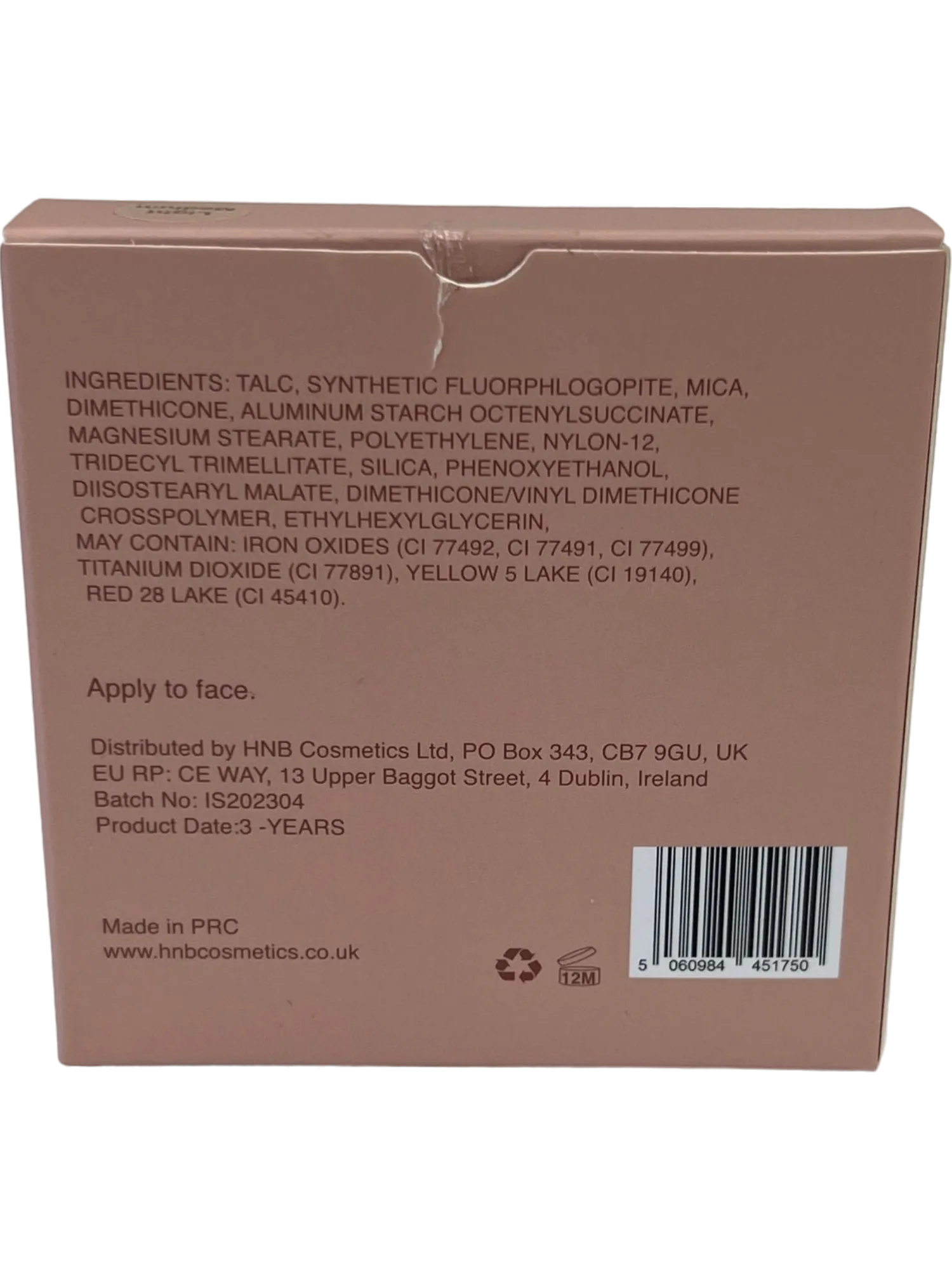 HNB Cosmetics Light Medium Silky Smooth Airbrush Filter Pressed Powder