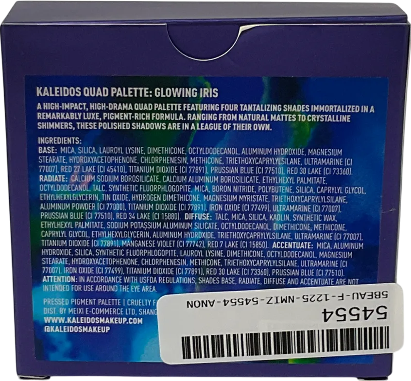 kaleidos 4 Color Eyeshadow Palette - Glowing Iris Glowing Iris One size