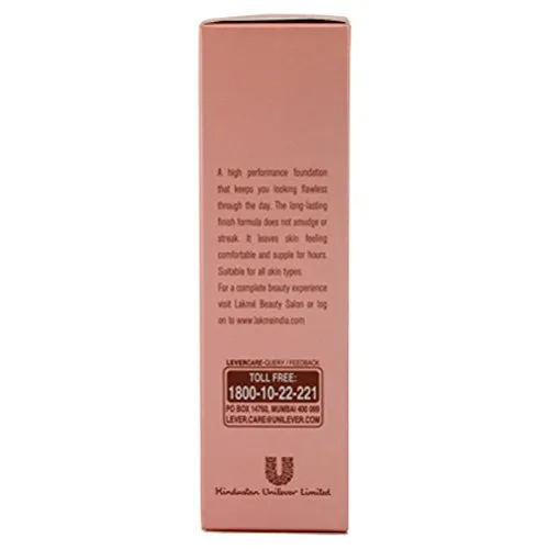 Lakme 9 To 5 Flawless Makeup Foundation, Shell, 30ml