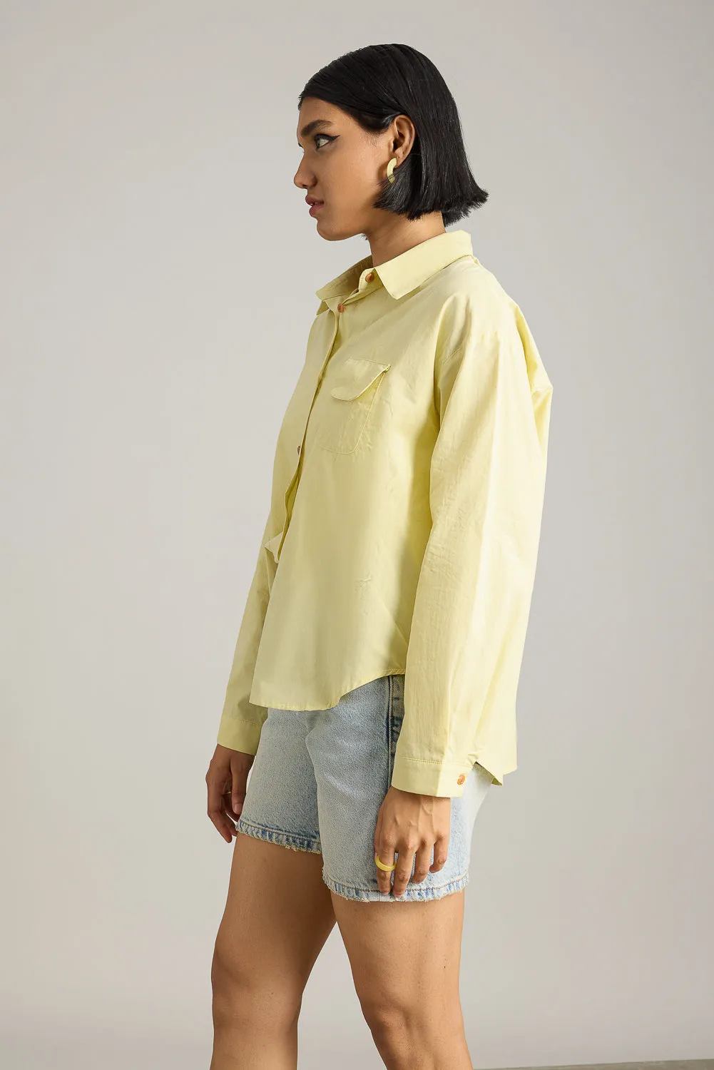 Lemon Asymmetrical Shirt