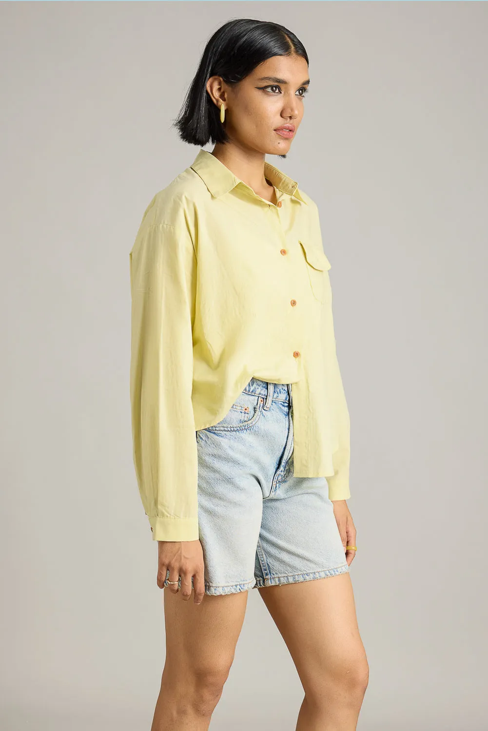 Lemon Asymmetrical Shirt