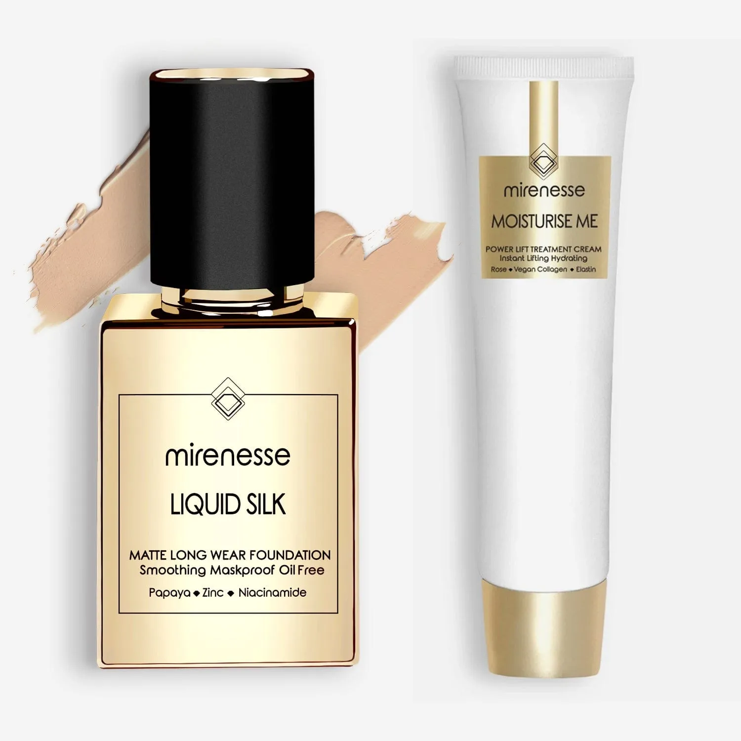Liquid Silk Matte Foundation     Power Lift Treatment Cream 2pce Kit SPF25