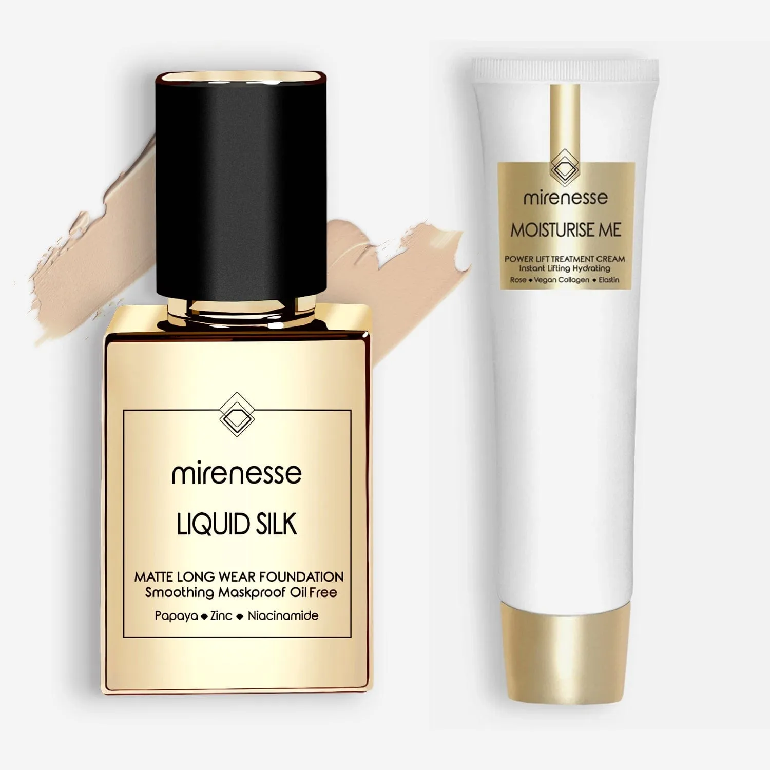 Liquid Silk Matte Foundation     Power Lift Treatment Cream 2pce Kit SPF25