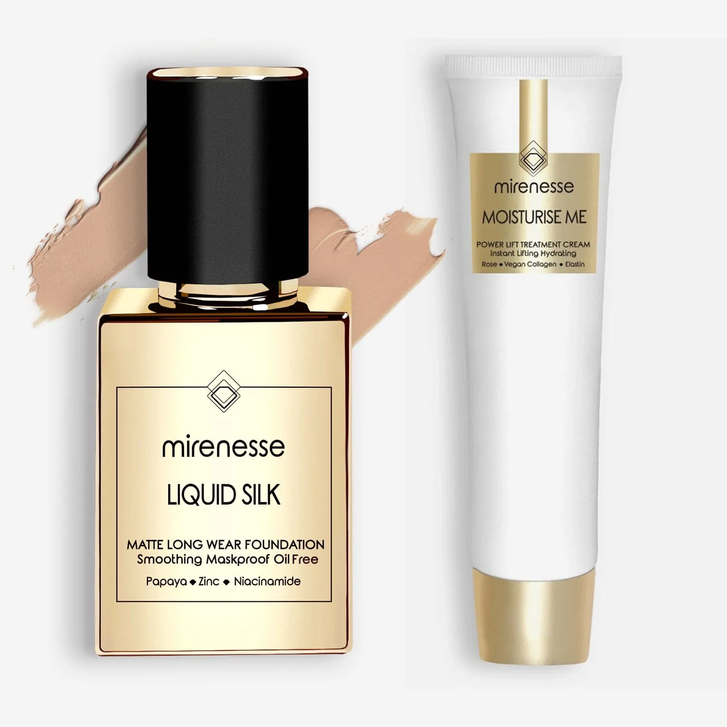 Liquid Silk Matte Foundation     Power Lift Treatment Cream 2pce Kit SPF25