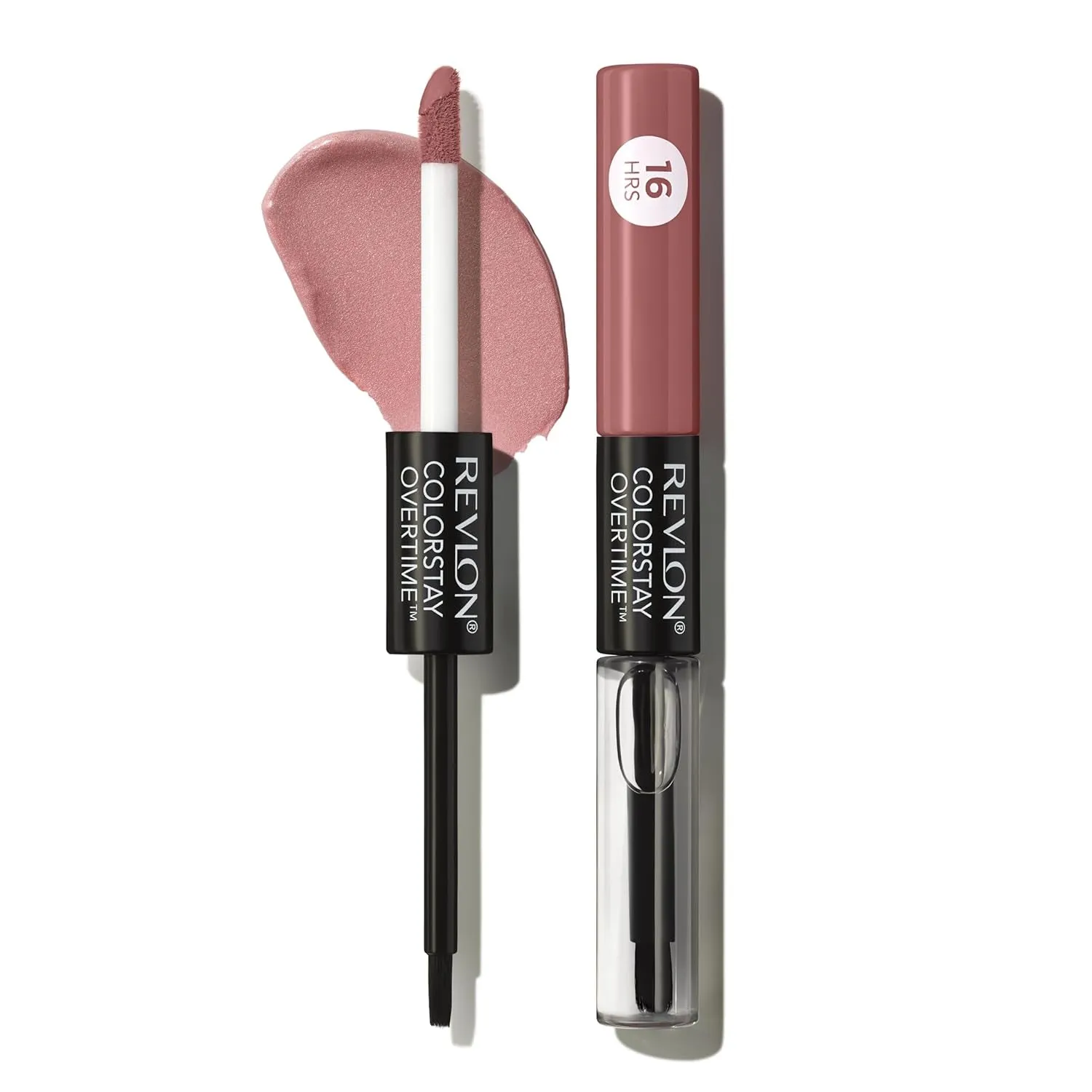 Longwear Liquid Lipstick & Gloss - 16 Hour Colorstay, Vitamin E, Shade 350 Bare Maximum, 0.07 Fl Oz