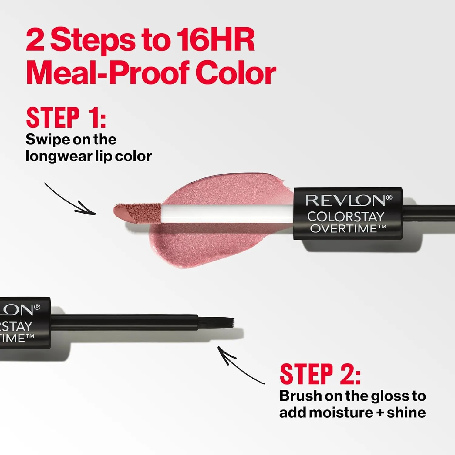 Longwear Liquid Lipstick & Gloss - 16 Hour Colorstay, Vitamin E, Shade 350 Bare Maximum, 0.07 Fl Oz