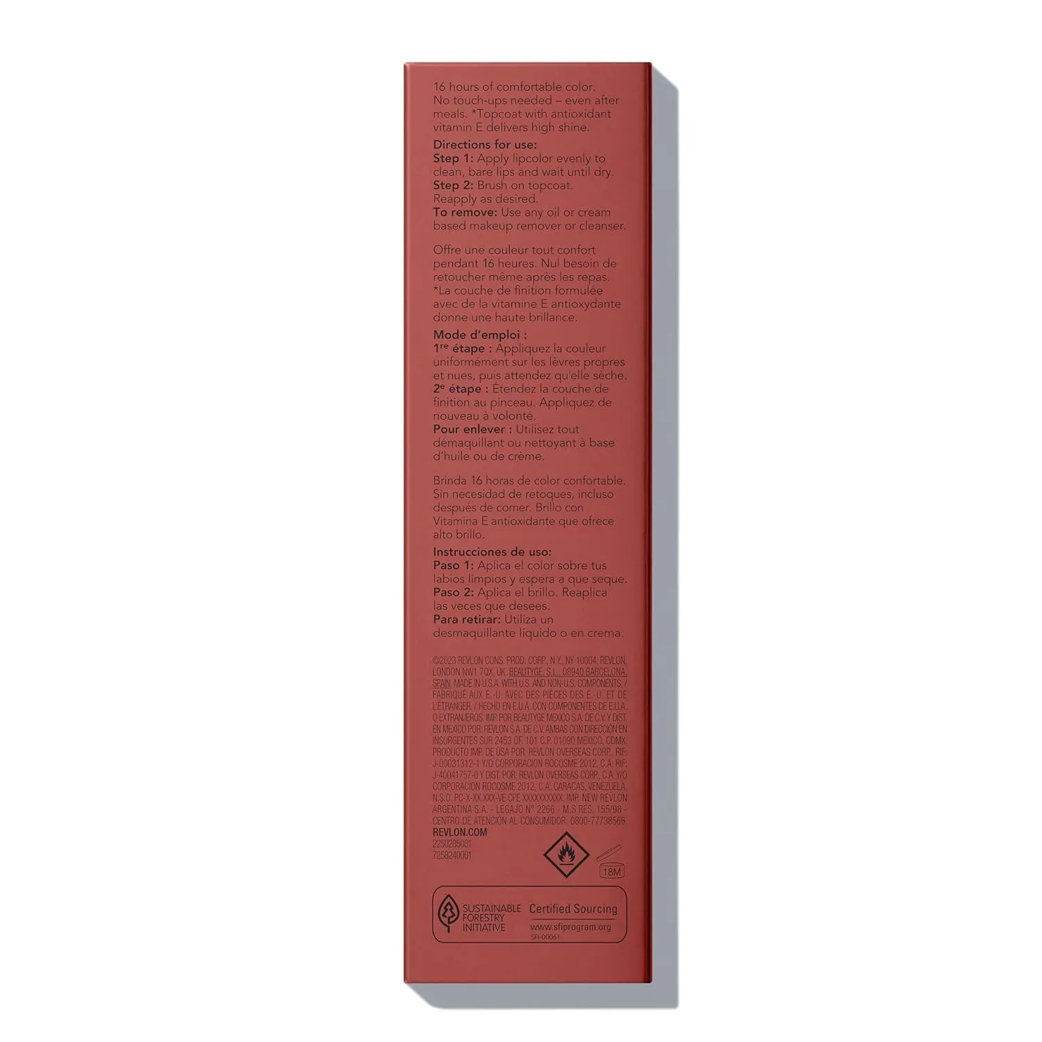 Longwear Liquid Lipstick & Gloss - 16 Hour Colorstay, Vitamin E, Shade 350 Bare Maximum, 0.07 Fl Oz