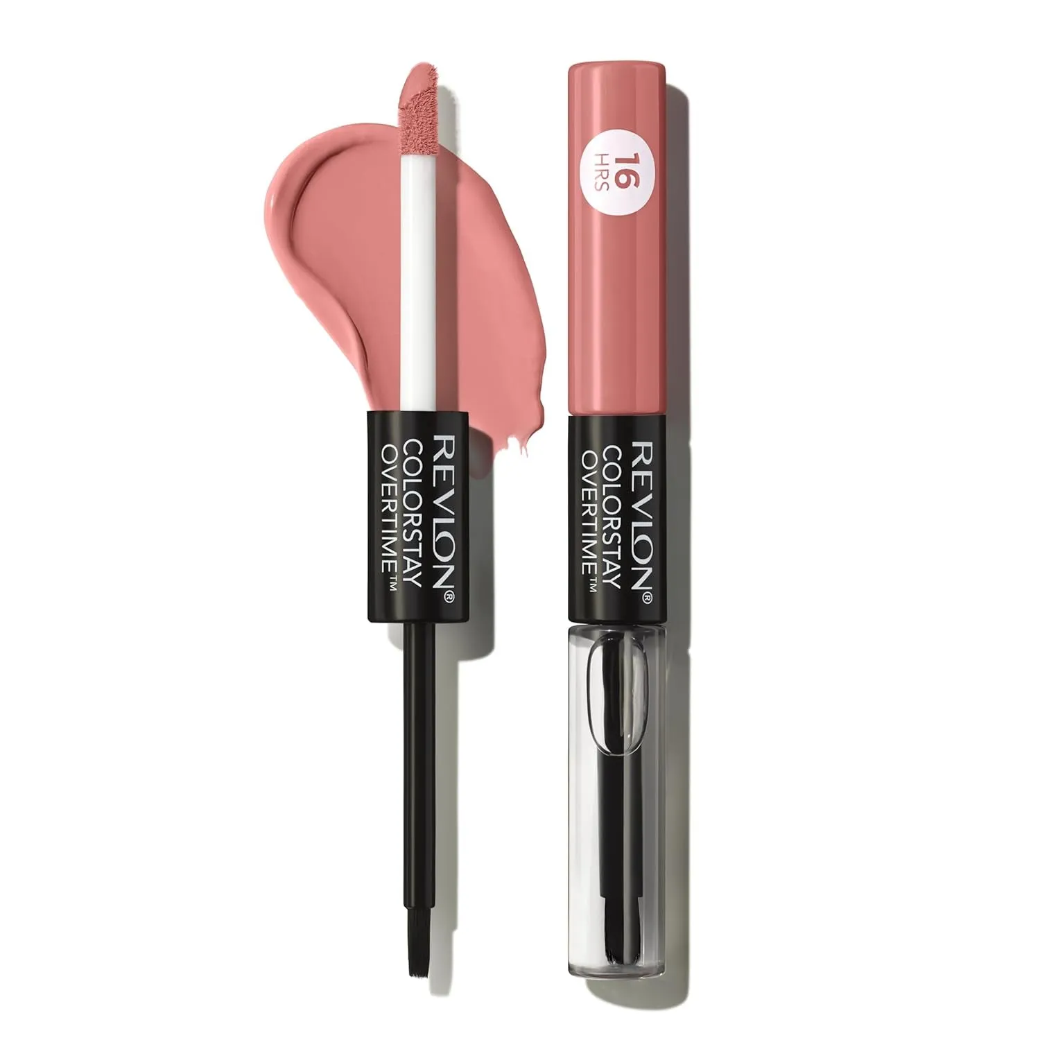 Longwear Liquid Lipstick & Gloss - 16 Hour Colorstay, Vitamin E, Shade 350 Bare Maximum, 0.07 Fl Oz