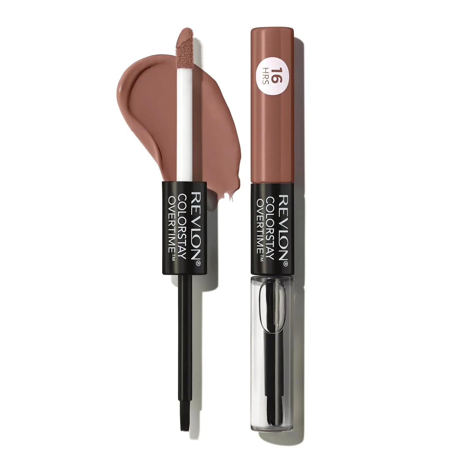 Longwear Liquid Lipstick & Gloss - 16 Hour Colorstay, Vitamin E, Shade 350 Bare Maximum, 0.07 Fl Oz