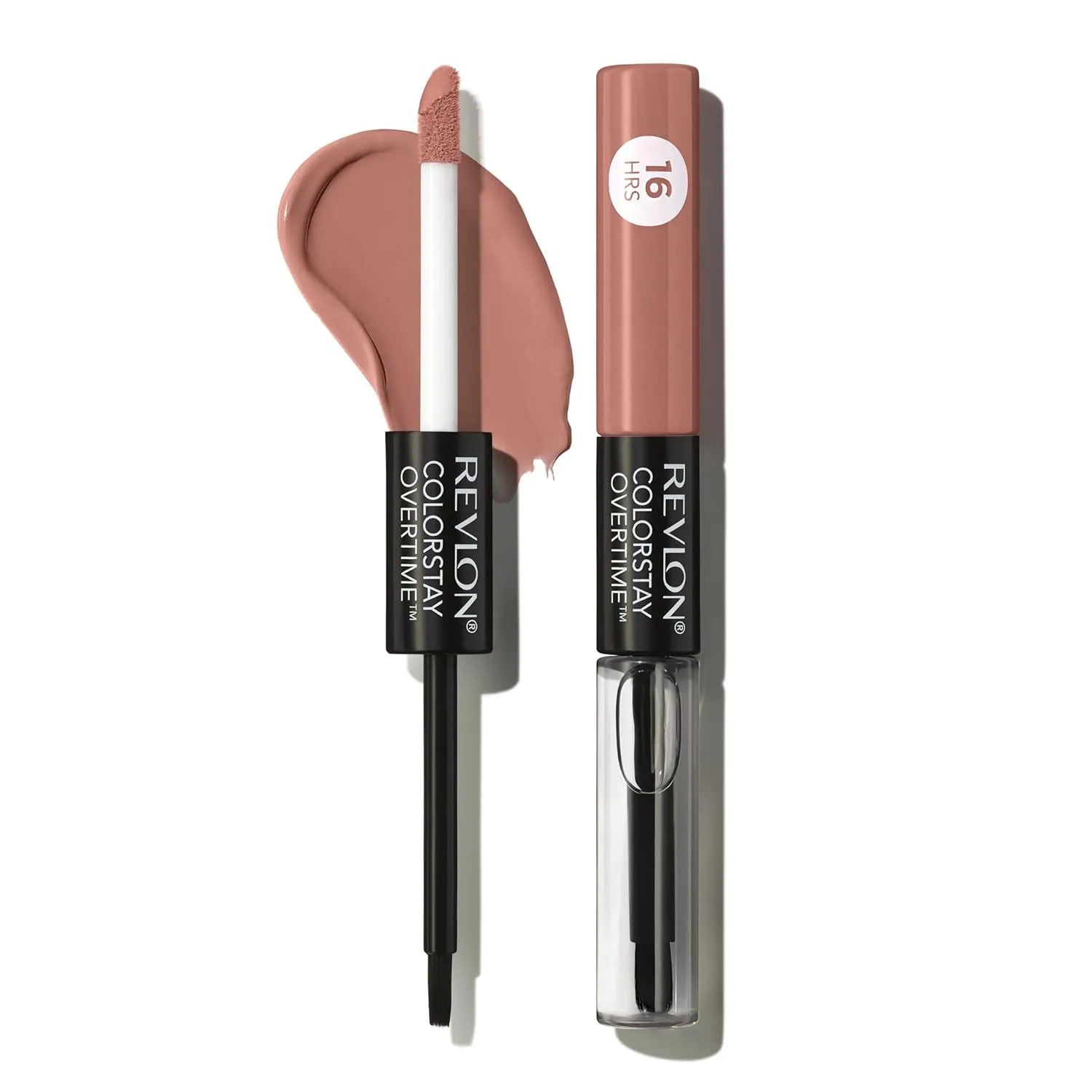 Longwear Liquid Lipstick & Gloss - 16 Hour Colorstay, Vitamin E, Shade 350 Bare Maximum, 0.07 Fl Oz