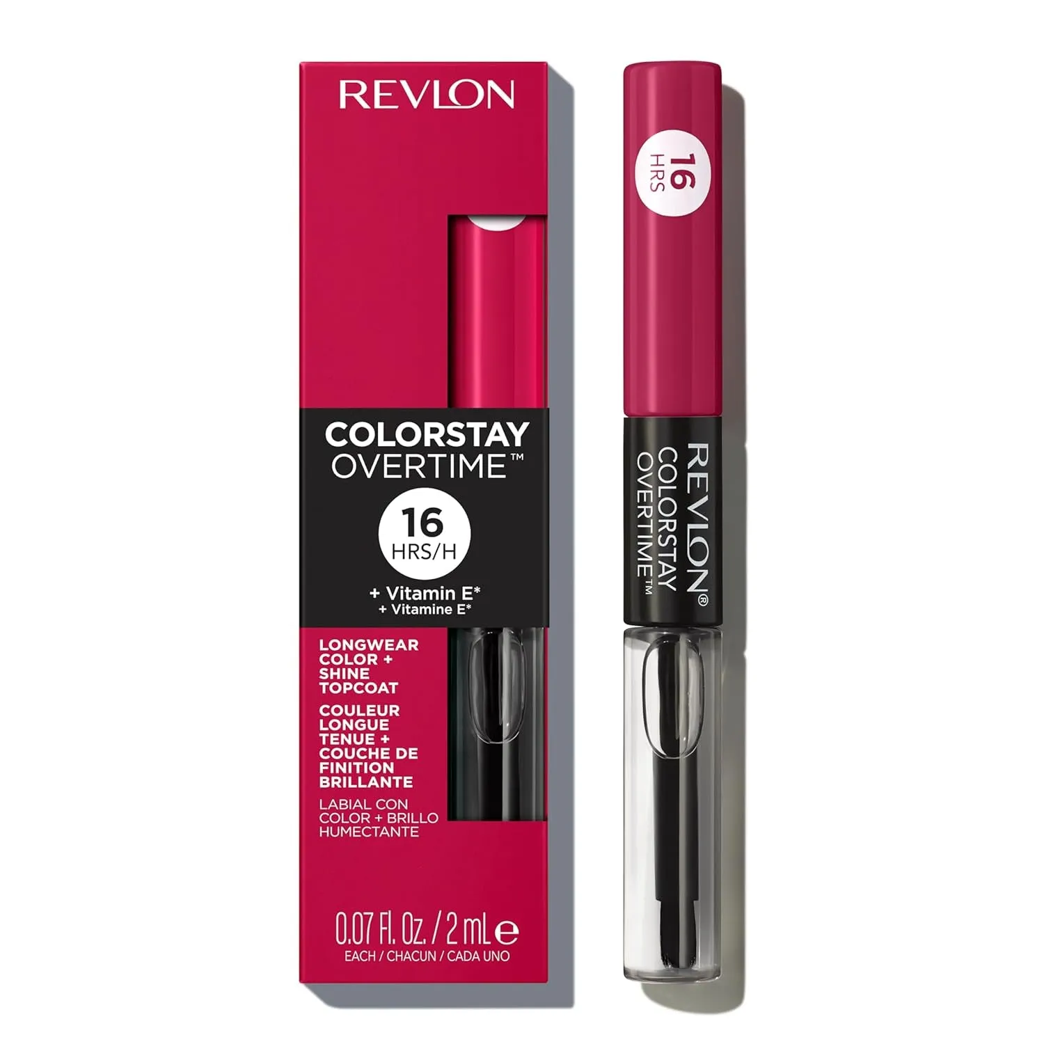 Longwear Liquid Lipstick & Gloss - 16 Hour Colorstay, Vitamin E, Shade 350 Bare Maximum, 0.07 Fl Oz