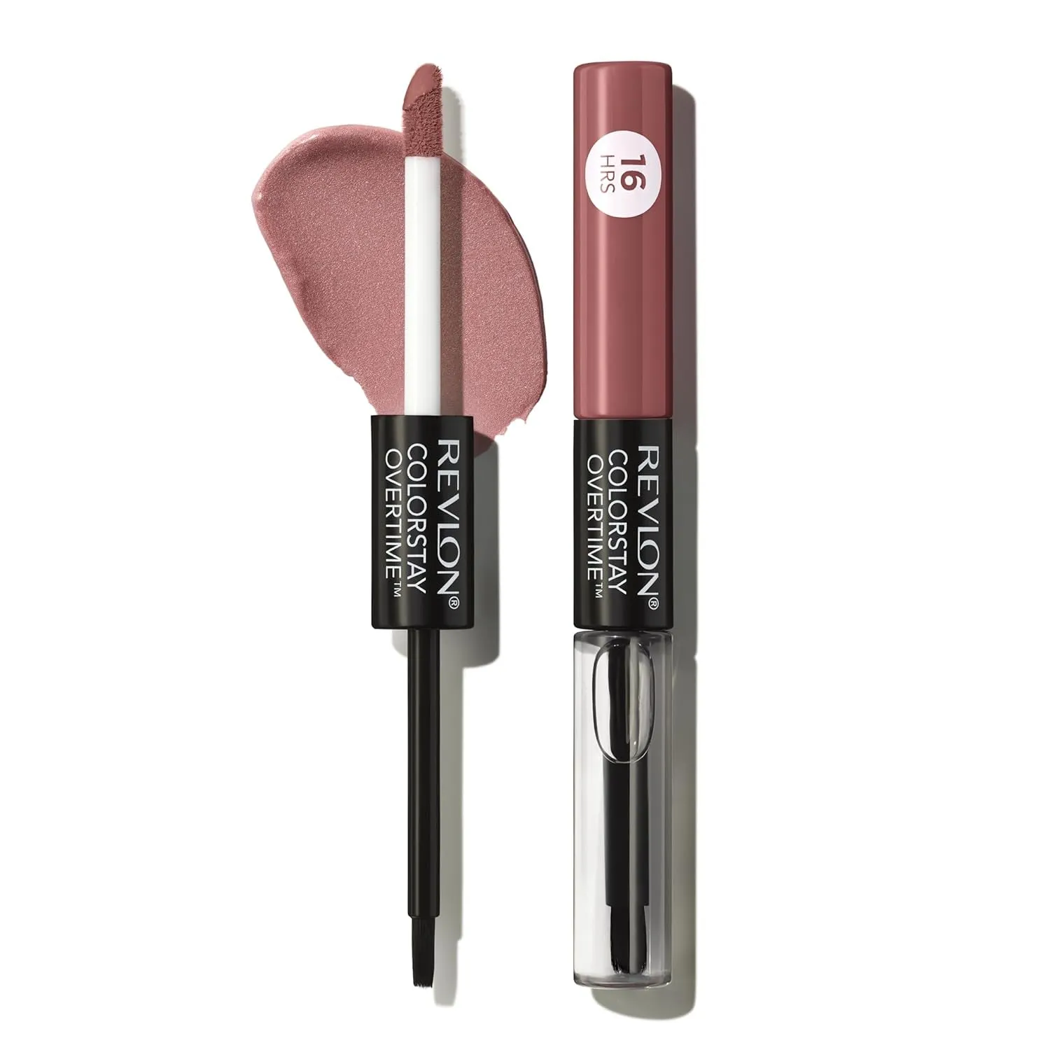 Longwear Liquid Lipstick & Gloss - 16 Hour Colorstay, Vitamin E, Shade 350 Bare Maximum, 0.07 Fl Oz