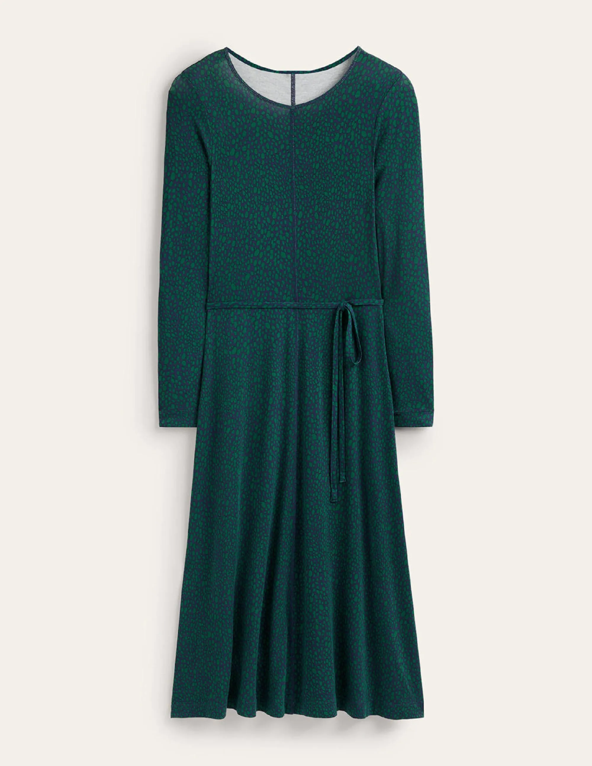 Lucy Jersey Midi Dress-Amazon Green, Animal Spot