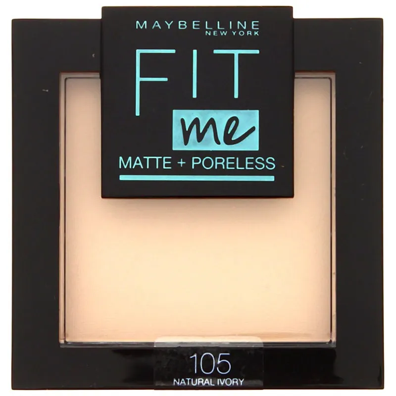Maybelline Fit Me Matte   Poreless Powder 105 Natural Ivory 9G