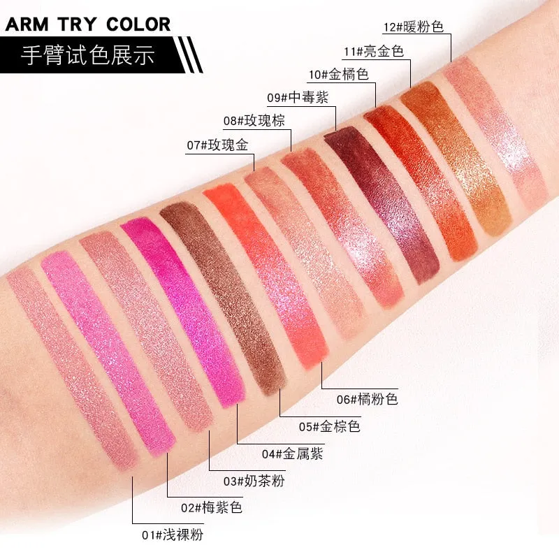 Menglang Metallic Pearlescent Non-stick Cup Lip Gloss Matte Lip Glaze Glitter Liquid Lipstick Lip Gloss Lip Beauty Make Up
