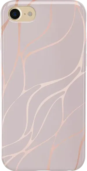 Midnight Ride | Pink and Gold Metallic Waves Case