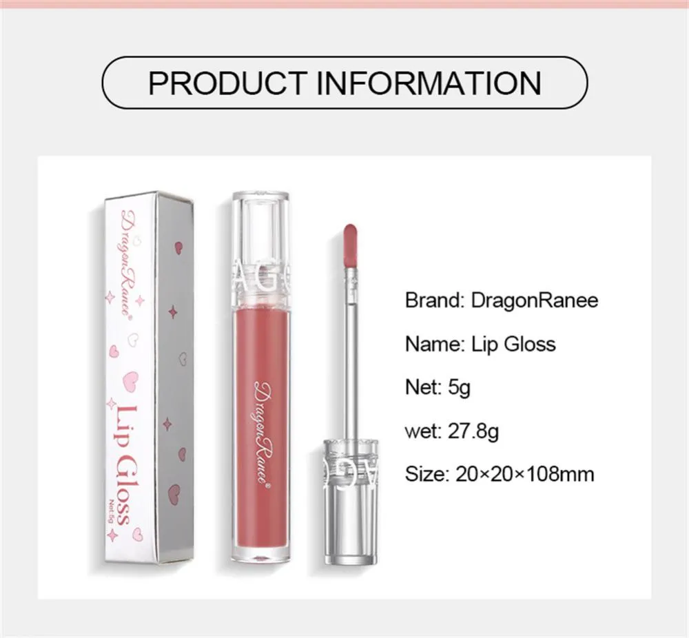 Mirror Water Lip Gloss Lip Glaze Transparent Glass Lip Oil Waterproof Liquid Lipstick Lipgloss Lips Cosmetics 6 Colors Make Up