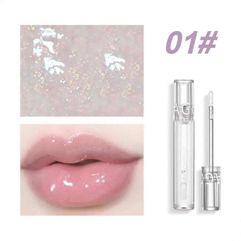 Mirror Water Lip Gloss Lip Glaze Transparent Glass Lip Oil Waterproof Liquid Lipstick Lipgloss Lips Cosmetics 6 Colors Make Up