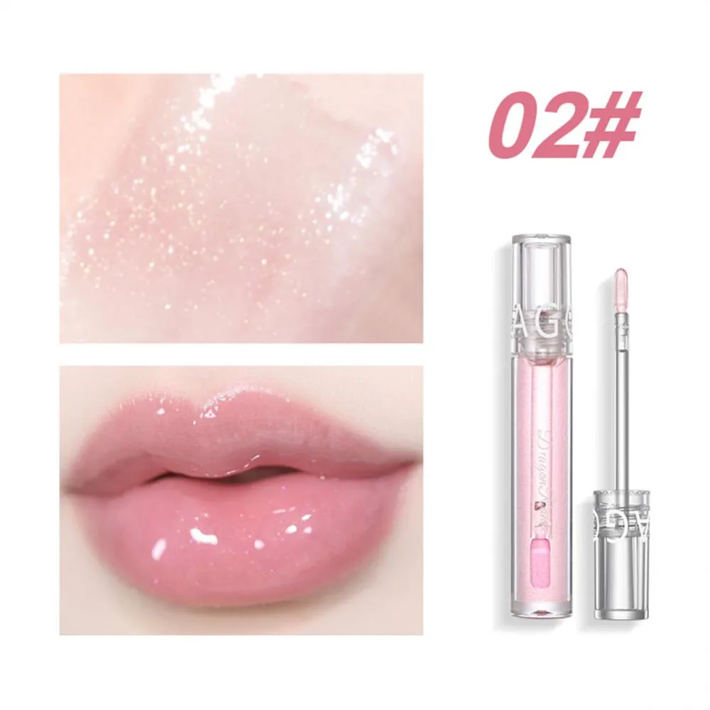 Mirror Water Lip Gloss Lip Glaze Transparent Glass Lip Oil Waterproof Liquid Lipstick Lipgloss Lips Cosmetics 6 Colors Make Up